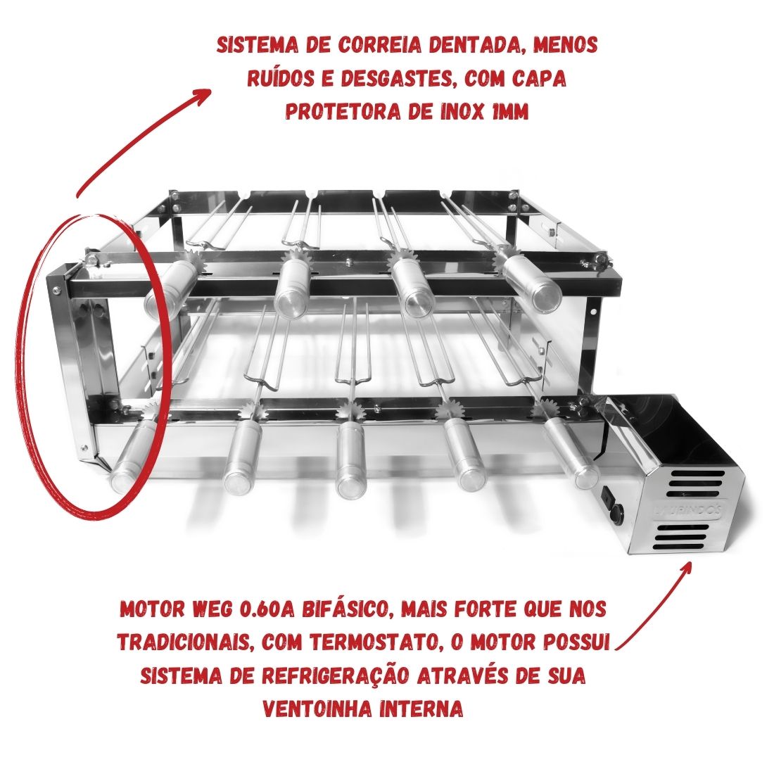 Motor de 20 kg para Churrasqueira - Acessórios