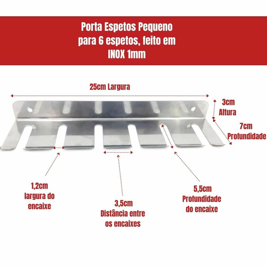 Suporte de Espetos para 13 Espetos - Cobre - Loja da Isa